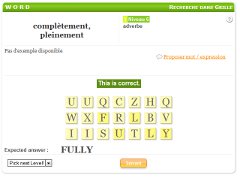 babelcoach, apprentissage vocabulaire anglais: Trouver les lettres d'un mot anglais dans une grille