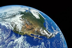la terre vue de l'espace